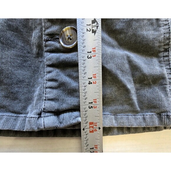 Maurices Gray Corduroy Short Skirt, Button Front Women’s Size 6 - Picture 4 of 6